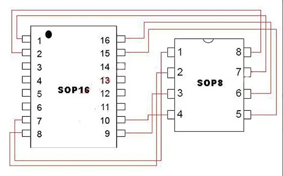 Wiring diagram SOIC8-SOIC16